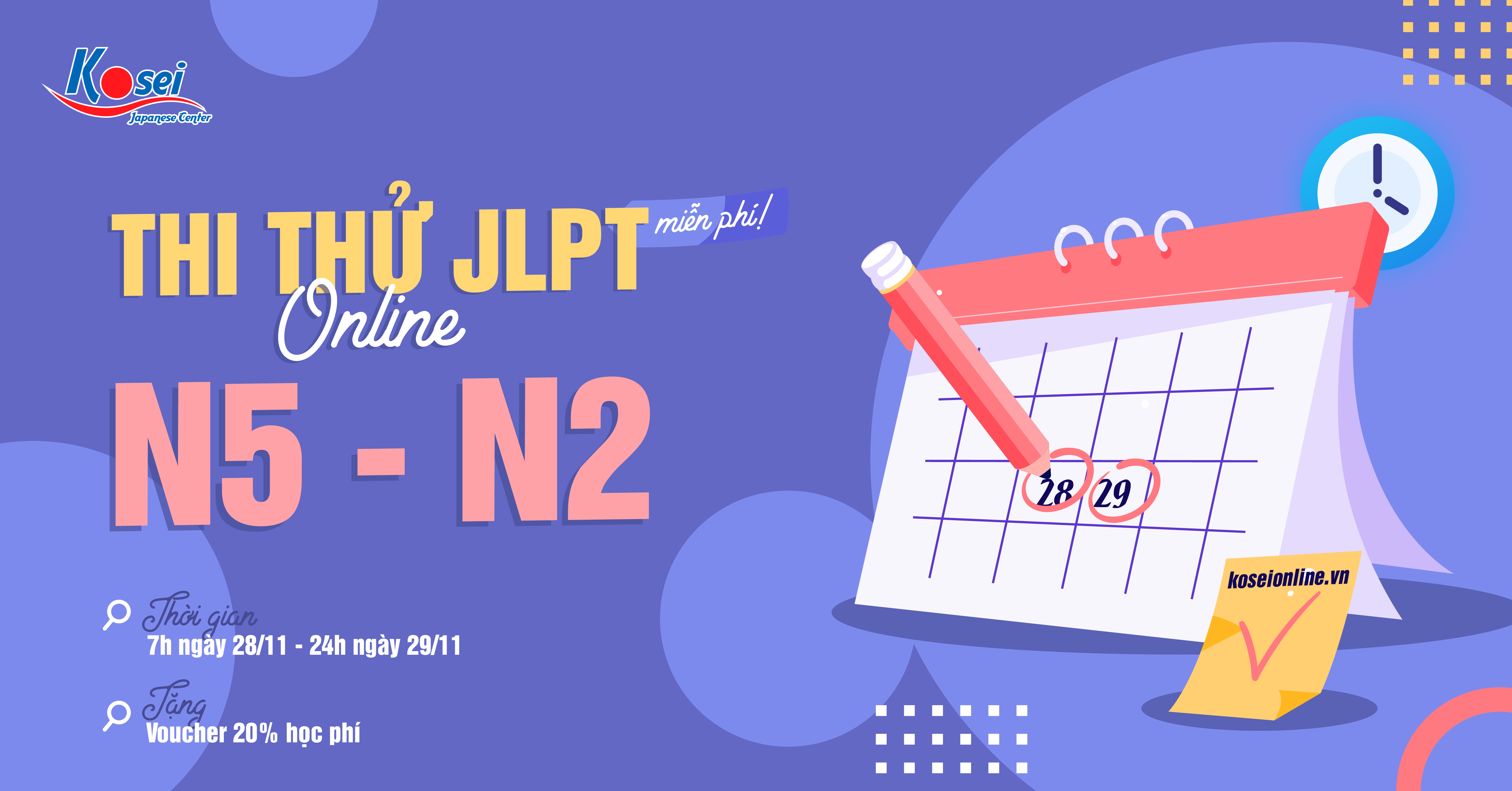 thi thử jlpt online miễn phí từ n5-n2